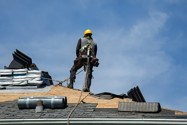 Professional Gutter Installation technician working in White Plains, NY
